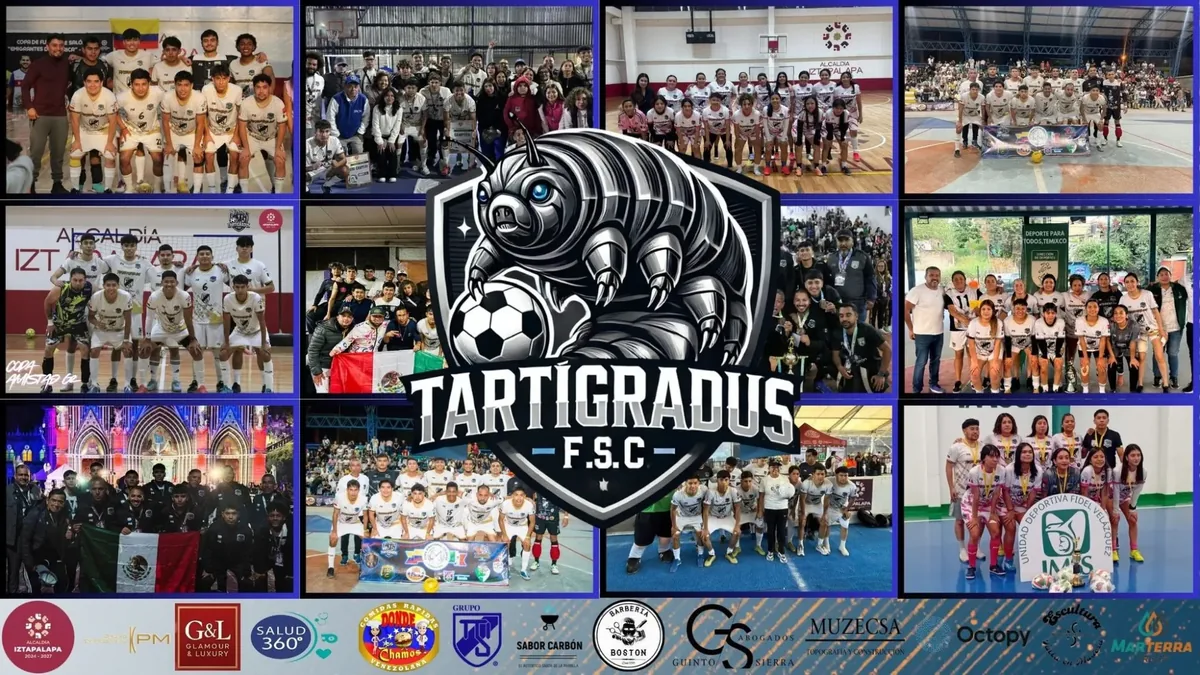 Collage de Tartígradus F.S.C. con sus equipos varonil y femenil